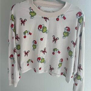 American Apparel Cream Grinch pajama set